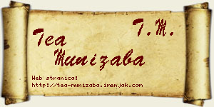 Tea Munižaba vizit kartica
